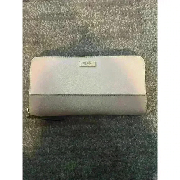 Kate Spade Accessories - Kate Spade Women's Beige Zip-Around Wallet Saffiano Leather